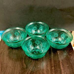 The Pioneer woman small fruit dessert bowl Embossed Adeline Turquoise (4)